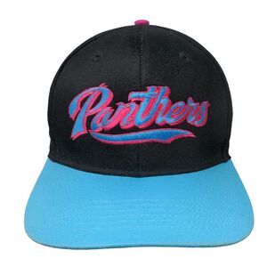 Panthers Snapback Hat Black Blue OSFA Embroidered Ready to Roar 100% Cotton
